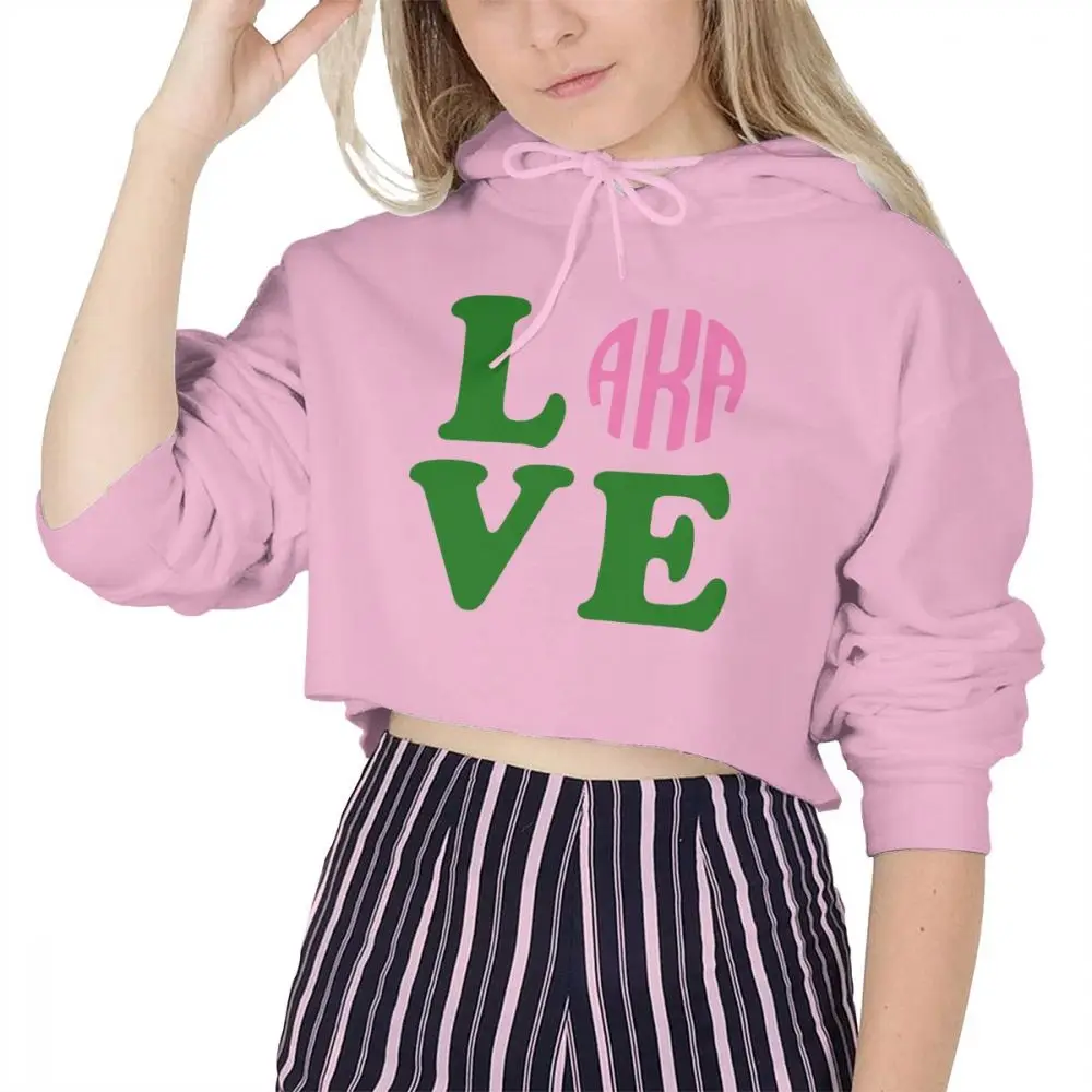 

Love Alpha Kappa Alpha Womens Casual Cool Classic Logo Cat Ear for Girls Fashion Long Sleeve Cotton Hoodies for Teens
