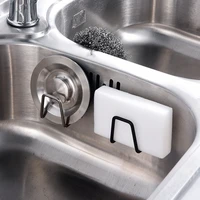 kitchen sponges sink organizer holder 304 stainless steel hanging rack self adhesive drain drying storage accessories