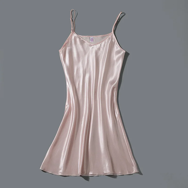 

Women's Sexy Satin Nightdress Sling Dress Nightwear V Neck Sleeveless Babydoll Underwear Lingerie Sleepwear