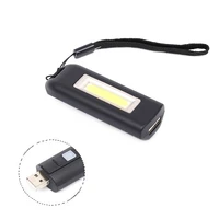 mini cob led keychain flashlight usb charging portable emergency lighting keyring flash light lamp torch pocket light