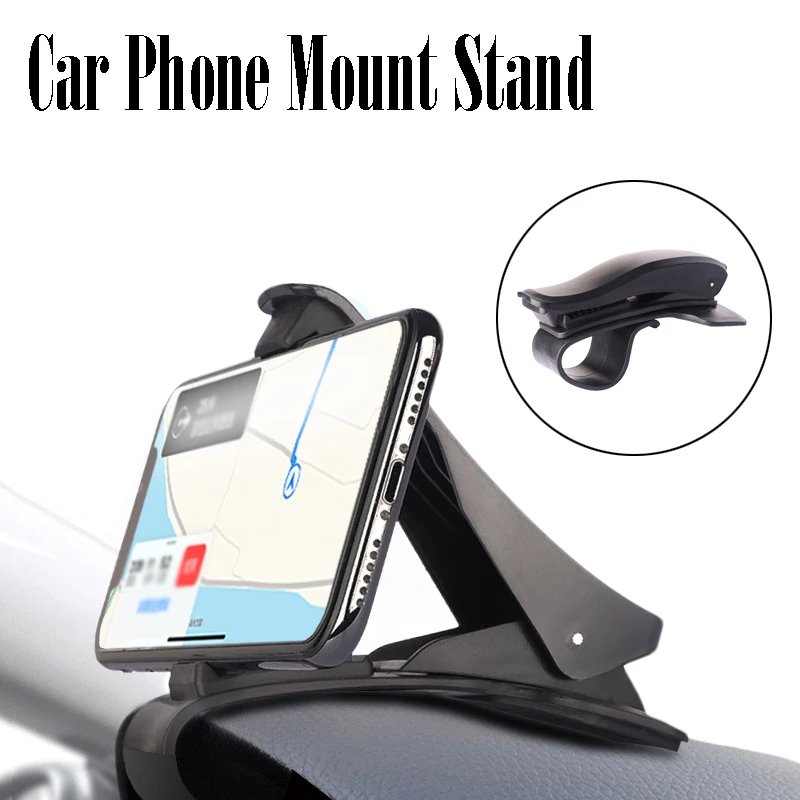 

360 Rotation Kickstand Car Phone Holder Universal GPS Navigation Dashboard Adjustable Mobile Smatphone Mount Stand Bracket Clip