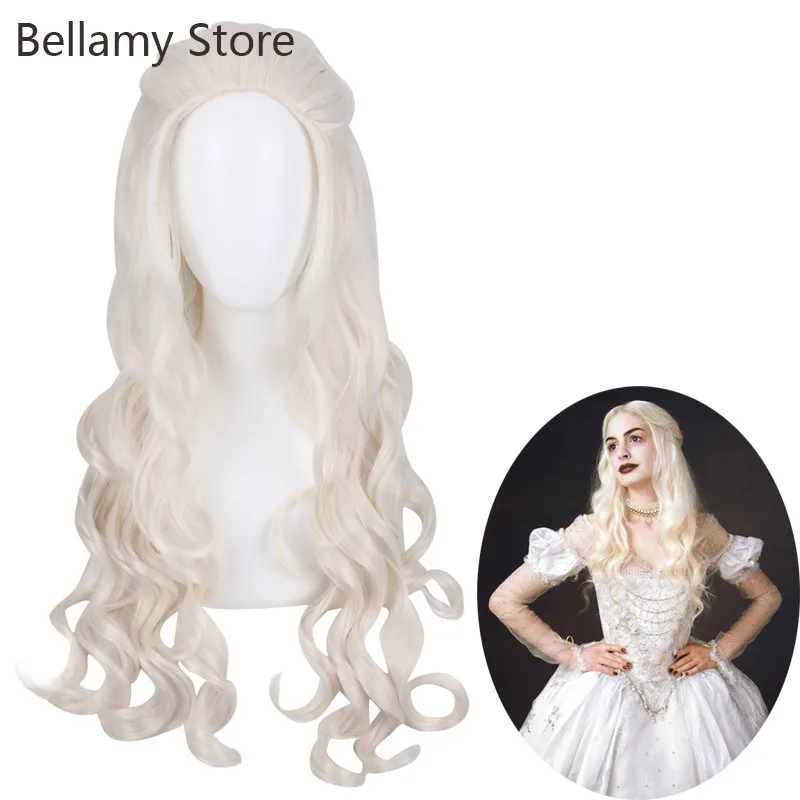 Movie Alice Through the Looking Glass Alice in Wonderland 2 The White Queen Mirana long wave Cosplay Costumes Wig Halloween Hair