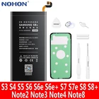 Аккумулятор NOHON для Samsung Galaxy S8 Plus S7 S6 Edge Plus S5 S4 NFC S3, сменный аккумулятор Note8 4 2 Note3 NFC N910X N9100