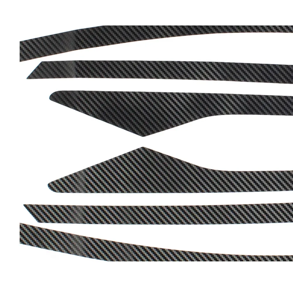 

6pcs Car Sticker Carbon Fiber Chrome Delete Easy Installation High Quality