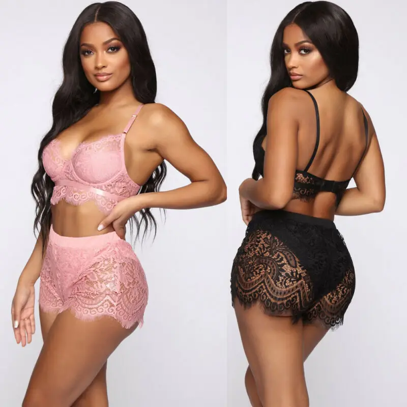 Комплект нижнего белья с бюстгальтером соблазнительное кружевное нижнее белье