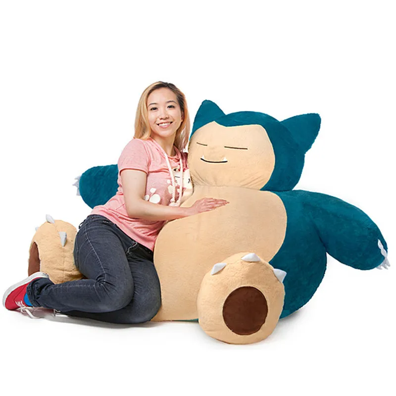 Large Size Anime Soft Animal Pika Snorlax Doll Gros doudou Plush Toys Pillow Bed Only Cover(No filling)