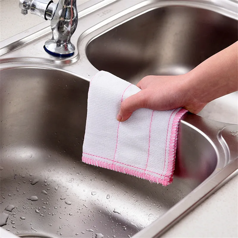 

20pcs Wood Fiber Cleaning Cloths Natural Green Absorbent Oil Free Rag Dish Washing Towels Wholesale for Kitchen Clean cloth