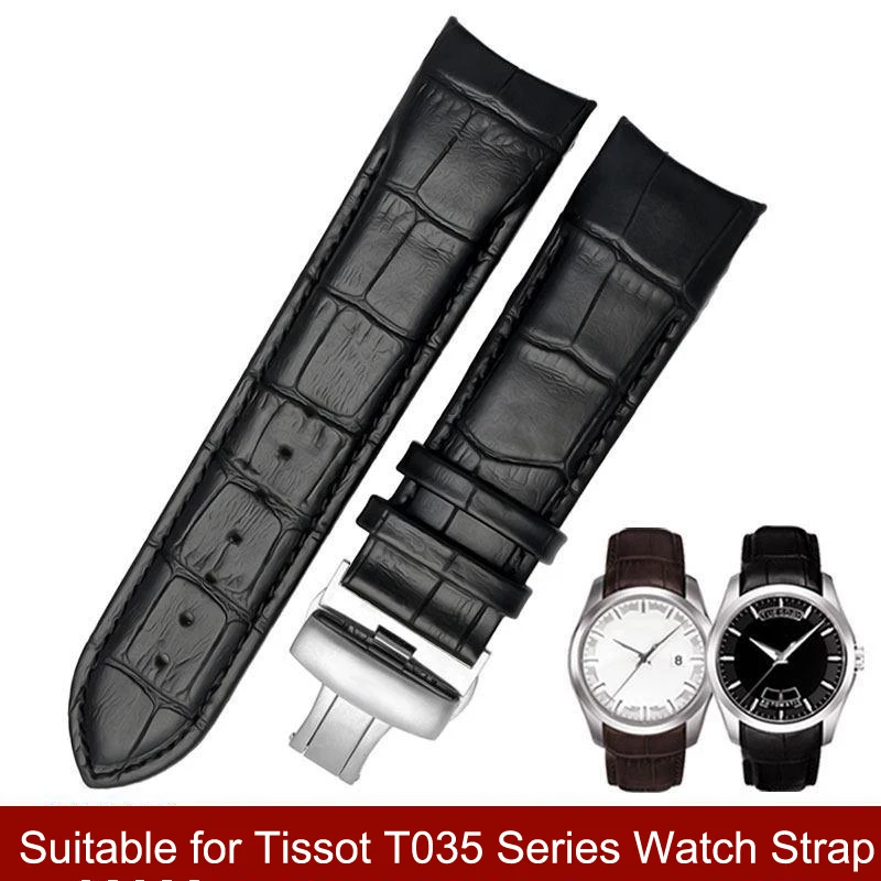 

It is suitable for Tissot COUTURIER T035 leather Watch strap with T035627 arc mouth and T035407 Watch strap 22/23mm24mm