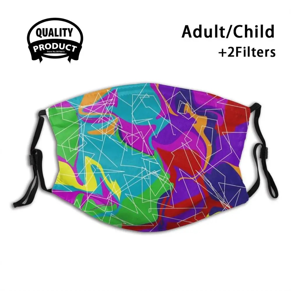 

Абстрактные модные маски для лица с фильтром для взрослых и детей маска для лица с абстрактными узорами Узоры Цвет s, цвет B, Ol, Цвет s, теплый ц...