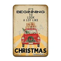 its beginning to look a lot like christmas iron poster painting tin sign vintage wall decor for cafe bar pub home beer decorati