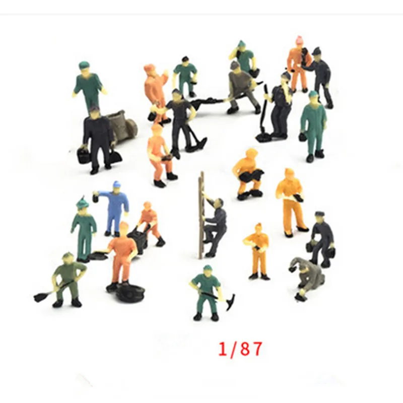 

25Pcs/Set DIY 1:87 Sand Table Train People Figures Toys Model for Gifts