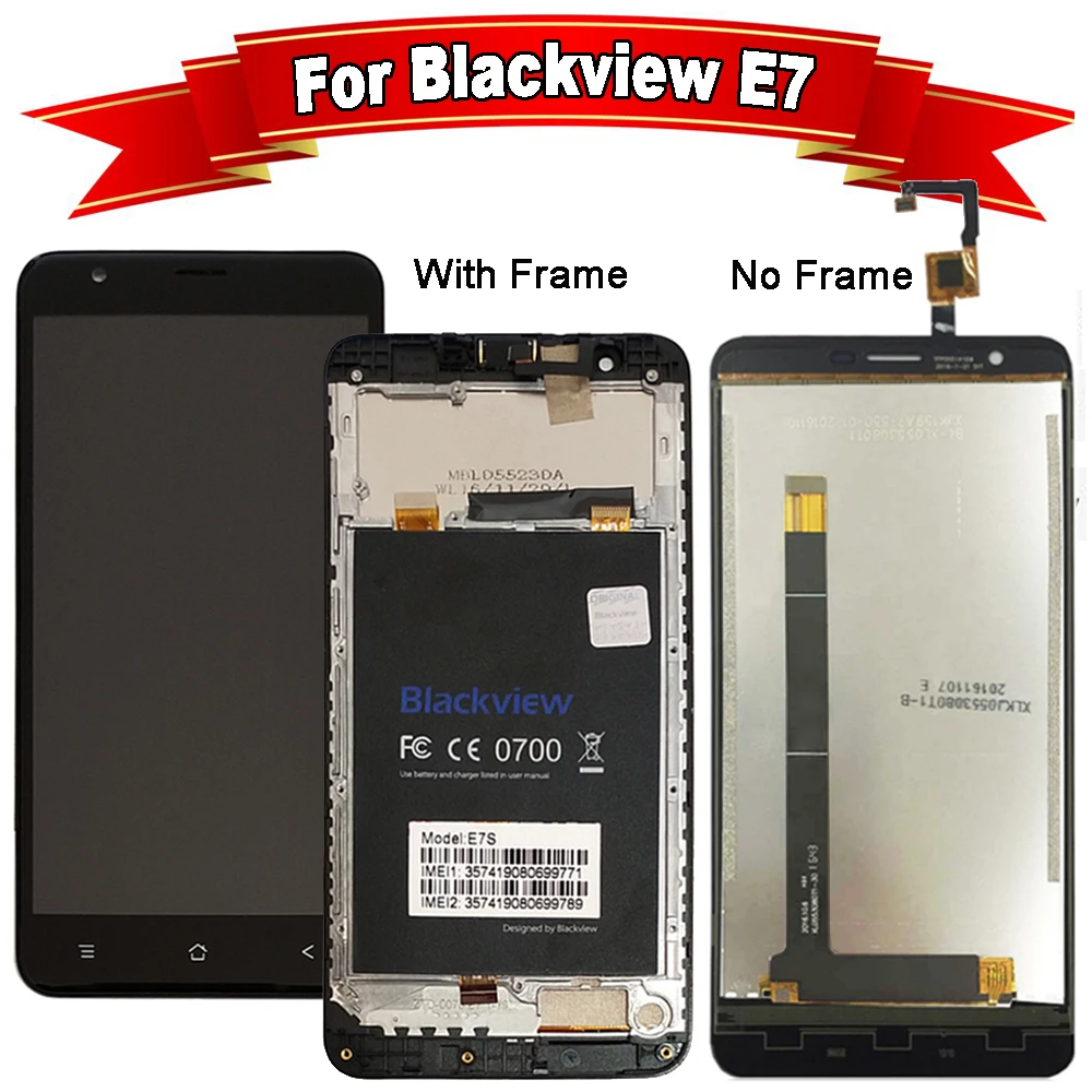ЖК дисплей для Blackview E7 E7S + дигитайзер сенсорного экрана рамка в сборе 100%