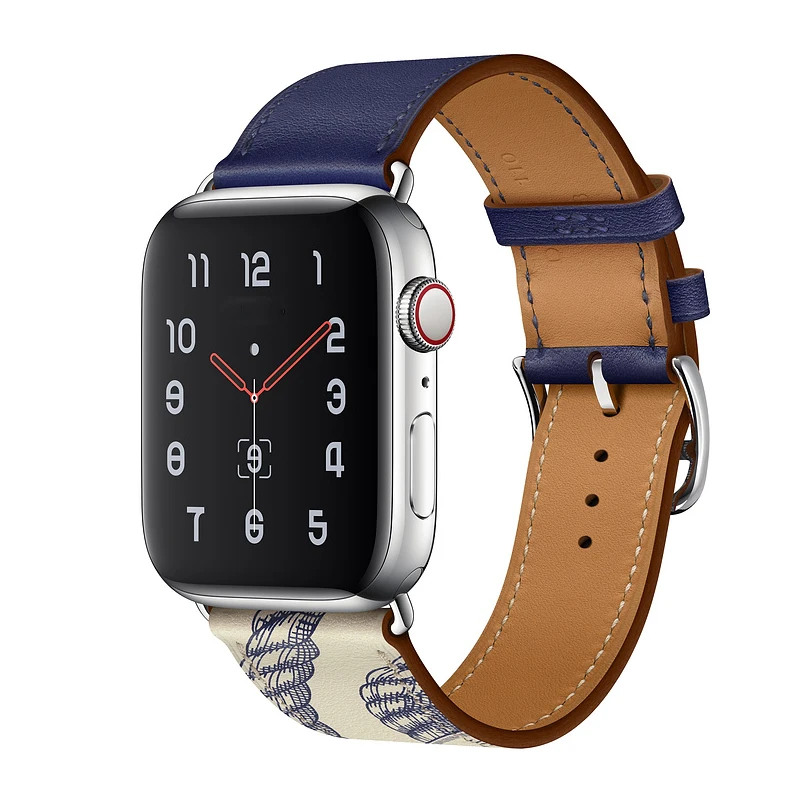 Ремешок из натуральной кожи для Apple watch band 4 5 3 44 мм 40 браслет iwatch Series 2 1 42 38