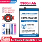 Аккумулятор LOSONCOER BN53 100% мА  ч для Xiaomi Redmi Note 9 Pro 5900