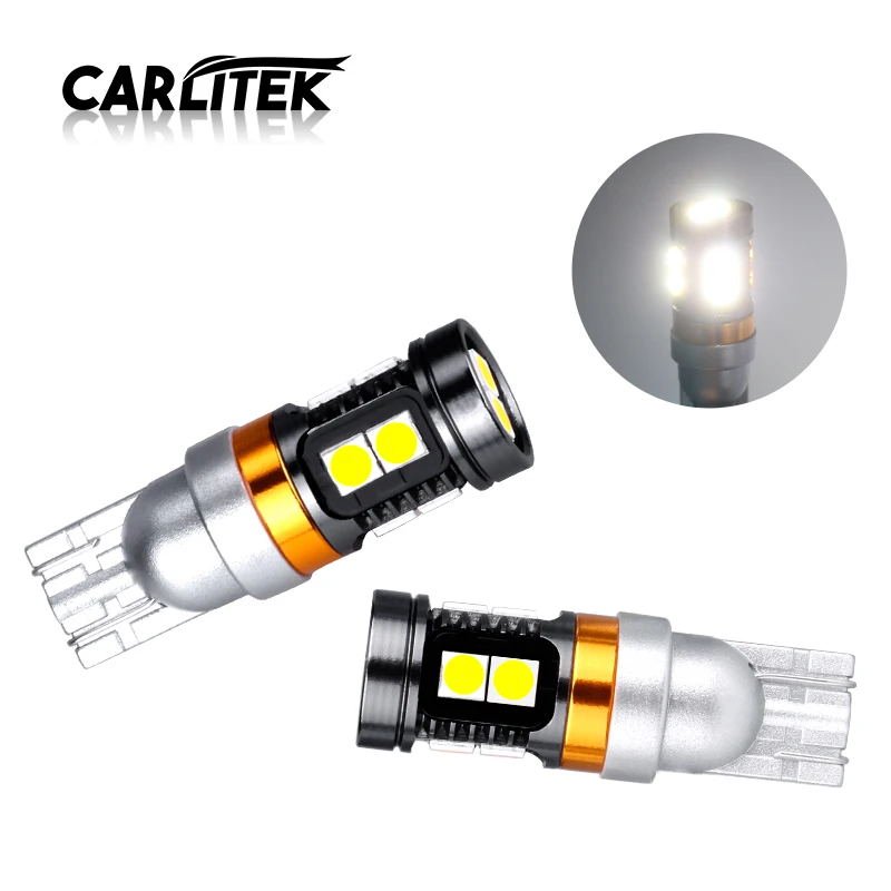 2pcs Carlitek T10 194 501 158 W5W 168 12 24V DC ультра яркий светодиодный 10SMD 3030 ширина лампы