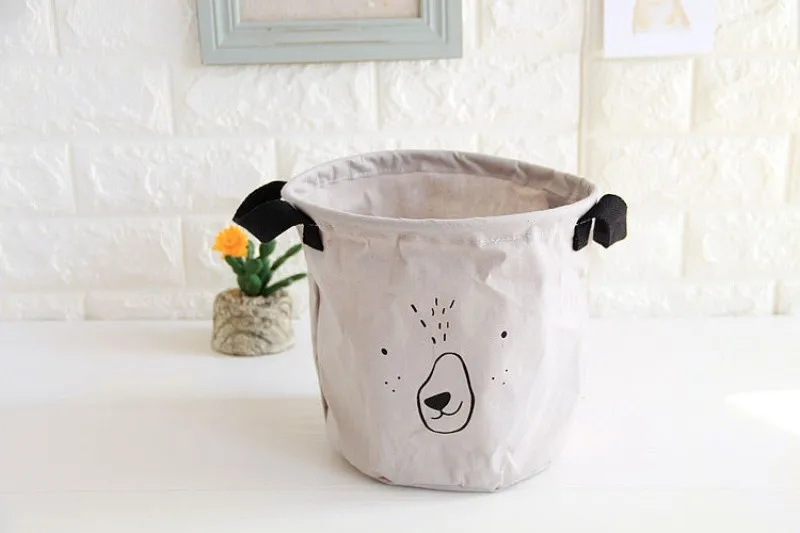 gray 20*20 см/21x16 см корзина для хранения портативный Настольный органайзер для детских игрушек сумка косметичка карманное настольное ведро домашняя сумка для хранения - Цвет: gray