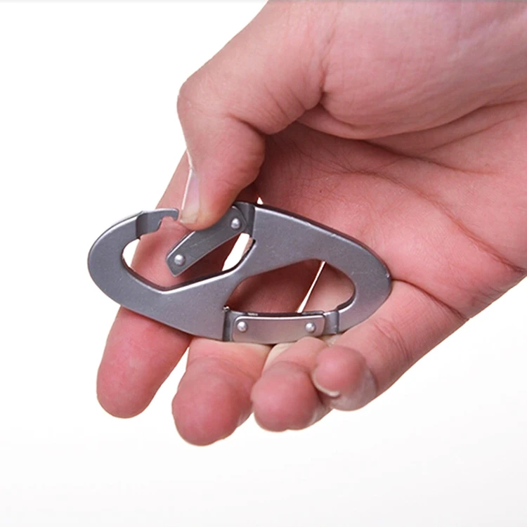 Simple Portable 8-shaped Carabiner High-quality Multi-function Ring key Aluminum Alloy Metal Keychain Buckle | Спорт и развлечения