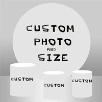 round circle backdrop custom size background cake table banner plinth cover cylinder