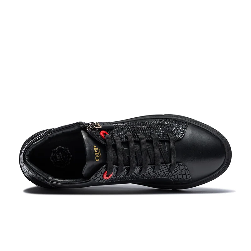 Мужская обувь на молнии OPP дышащая кожаная смешанных цветов в стиле хип-хоп