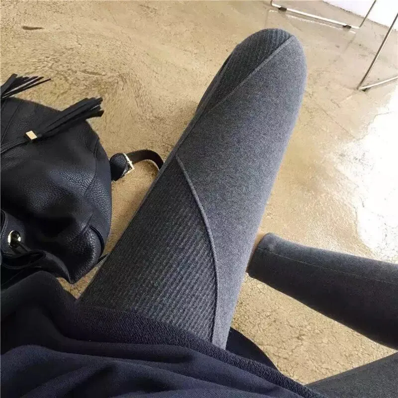 

Pants, women, high-waist, thin Korean, tight, autumn and winter, thickened, thread-elastic, small-leg, nine-piece pants.