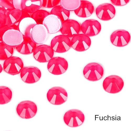 Fuchsia Фосфоресцирующие блестящие стразы без горячей фиксации неоновые стразы фосфоресцирующие электрические блестящие камни украшения для дизайна ногтей B3849 - Цвет: Fuchsia