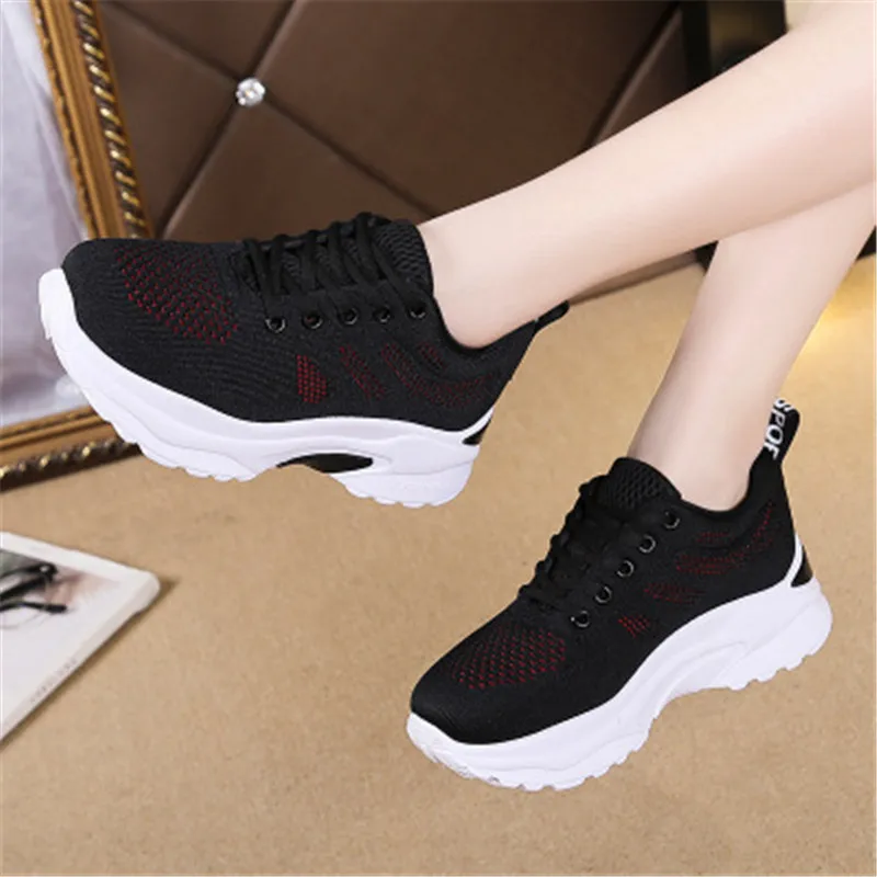 Женские повседневные туфли OLOMLB Модные дышащие сетчатые на шнуровке Женская