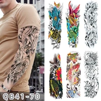 temporary fake tattoo waterproof sleeves chinese dragon animal stickers on hand supernatural body art arm fake sleeve for men
