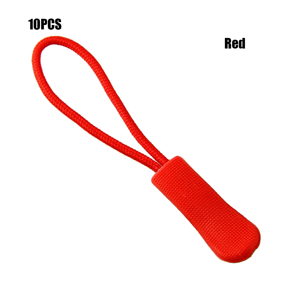 Red 10 шт. аксессуары для сумок, Съемник на молнии, подходит для веревочной бирки, фиксатор на молнии, сменный зажим, сломанная Пряжка, дорожная сумка, чемодан, палатка - Цвет: Red