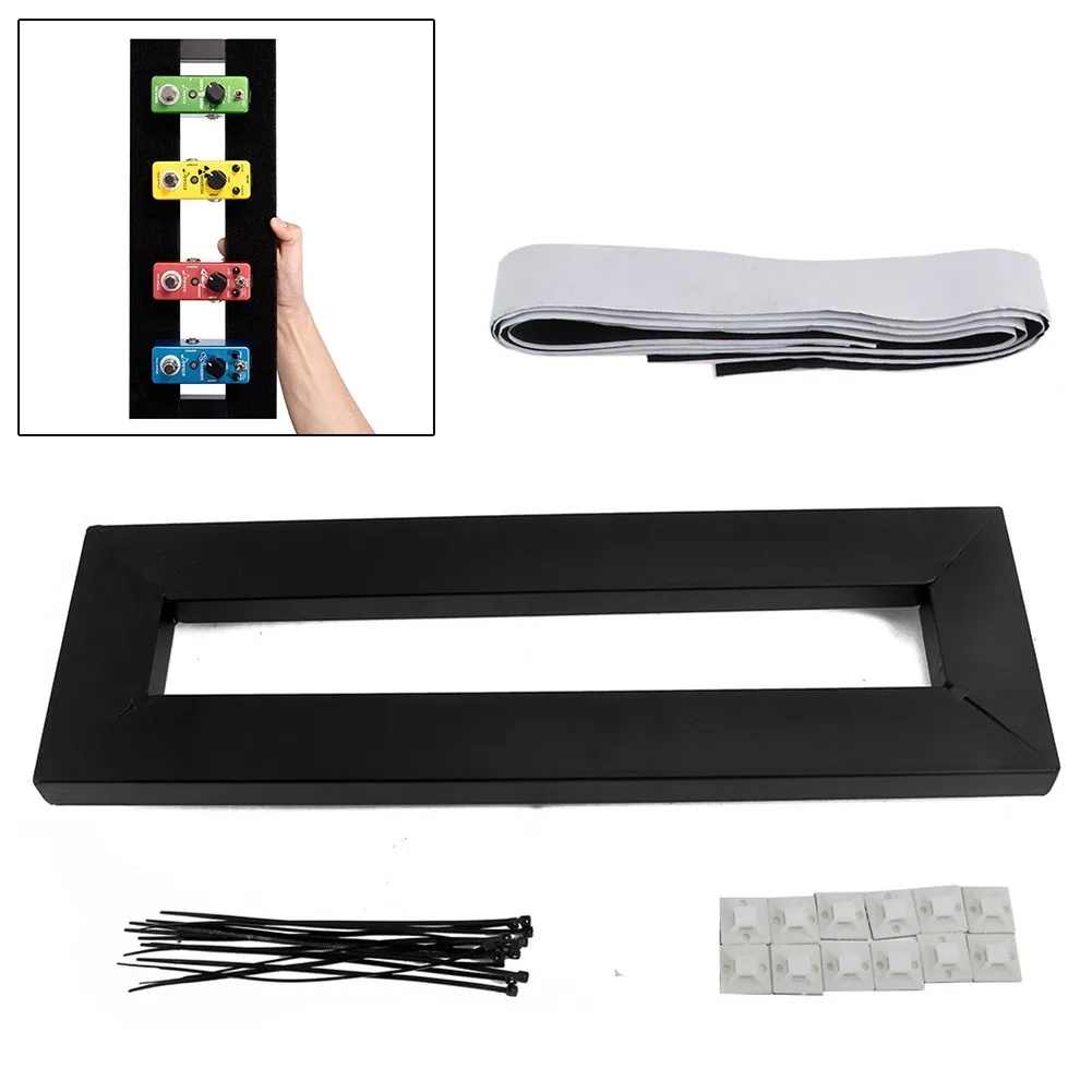 Педальная панель для гитарных эффектов алюминиевая доска 40x13 см небольшого