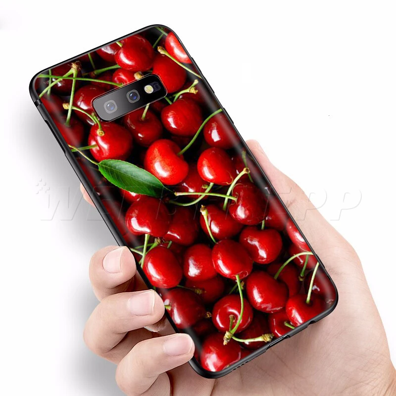 Webbedepp чехол с изображением вкусных фруктов вишни для Samsung Galaxy S7 S8 S9 S10 Plus Edge Note 10 8 9