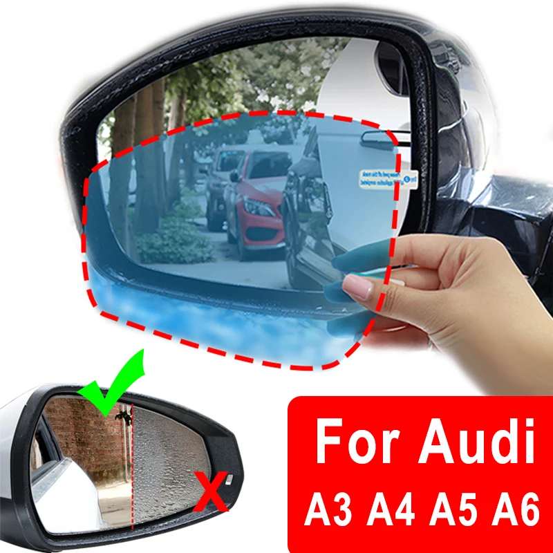 Противотуманная непромокаемая пленка для зеркала заднего вида наклейка Audi A4 S4 B6