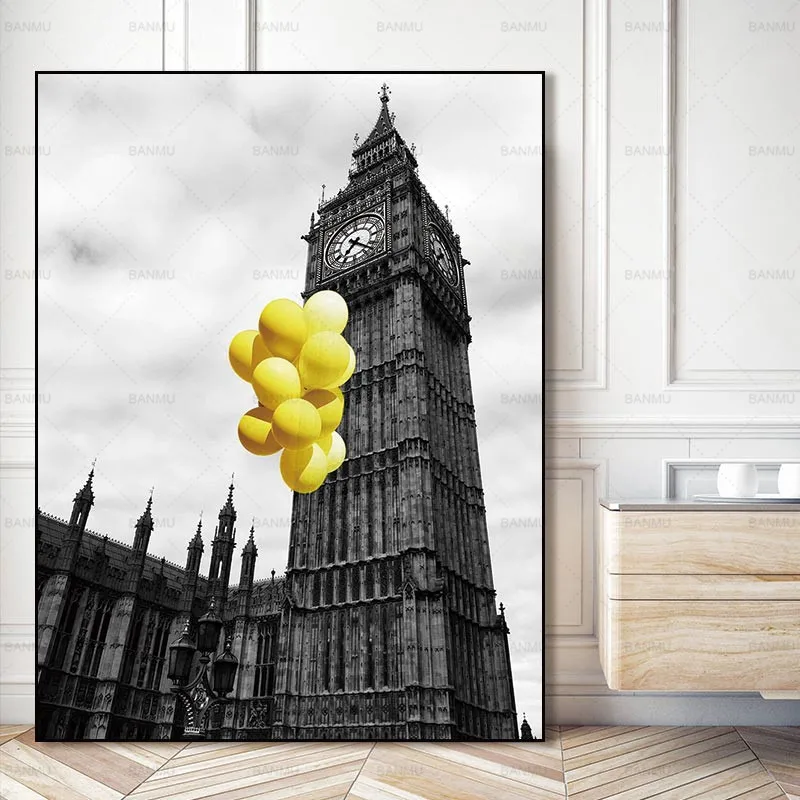 

wall art Decorative picture Post Art Painting building canvas wall art Landscape Unframed wall Modern Pictures canvas painting