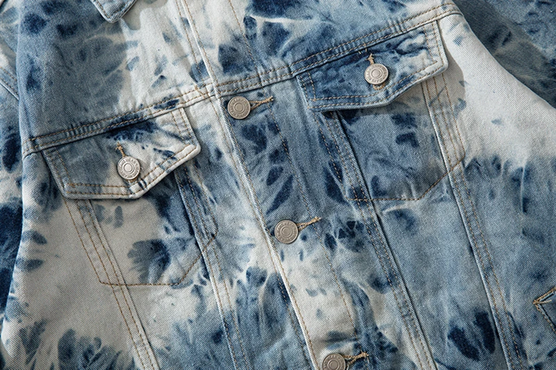 

Streetwear Jean Jacket for Men Loose Oversize Single Breasted Painted Harajuku Denim Jacket Windbreaker Bomber Jacket