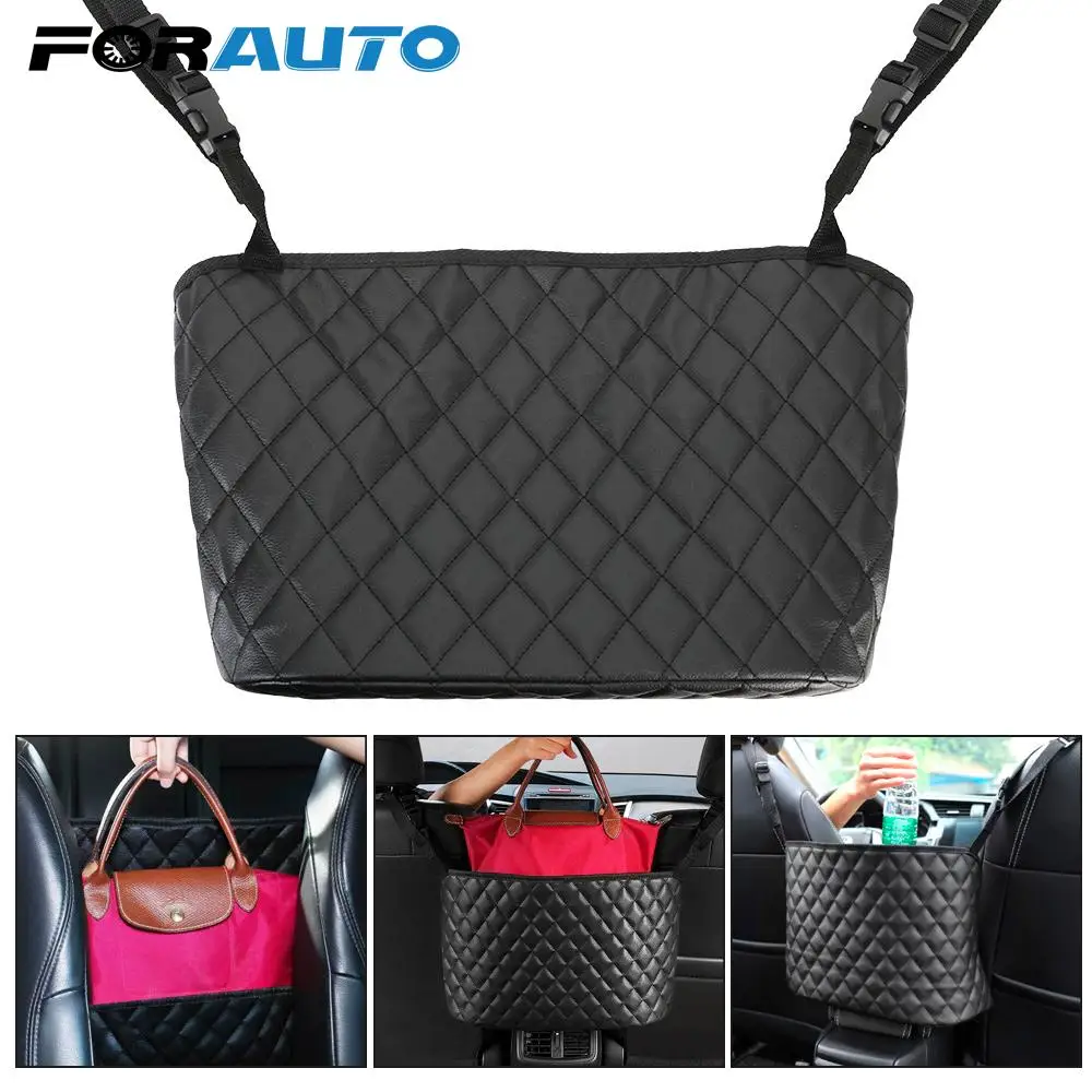 

Автомобильный органайзер для хранения сзади, аксессуары для салона автомобиля, авто укладка, большая емкость, эластичный держатель для баг...