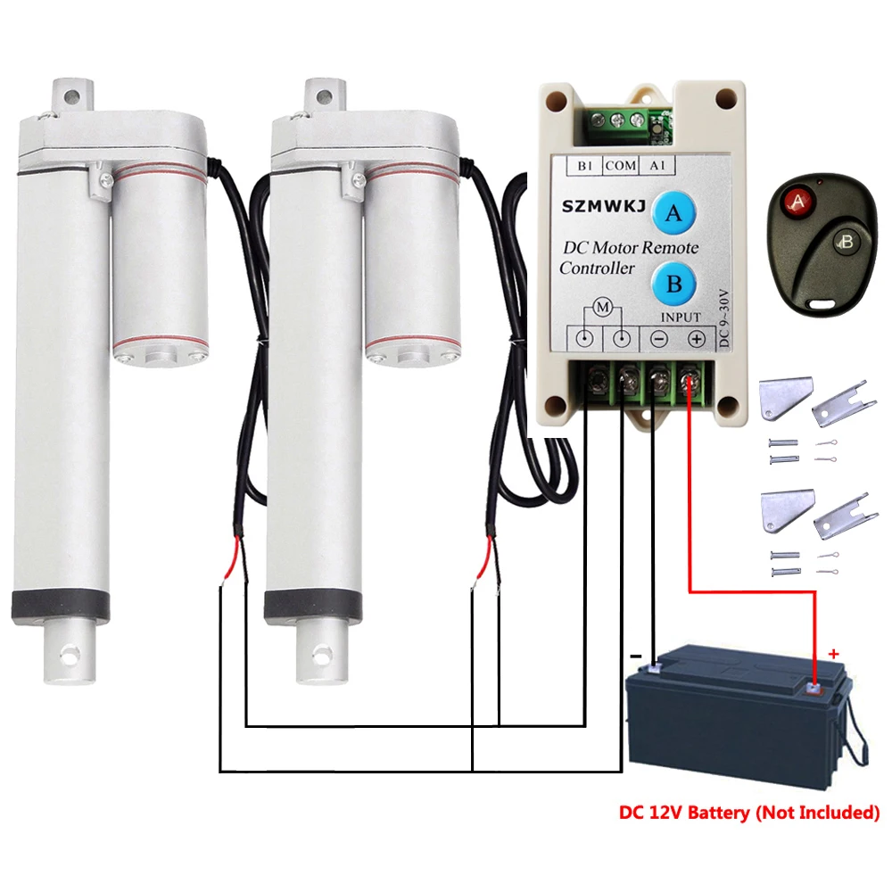 Линейные Приводы для тяжелых условий эксплуатации 200 мм/8 дюймов 12 В постоянного