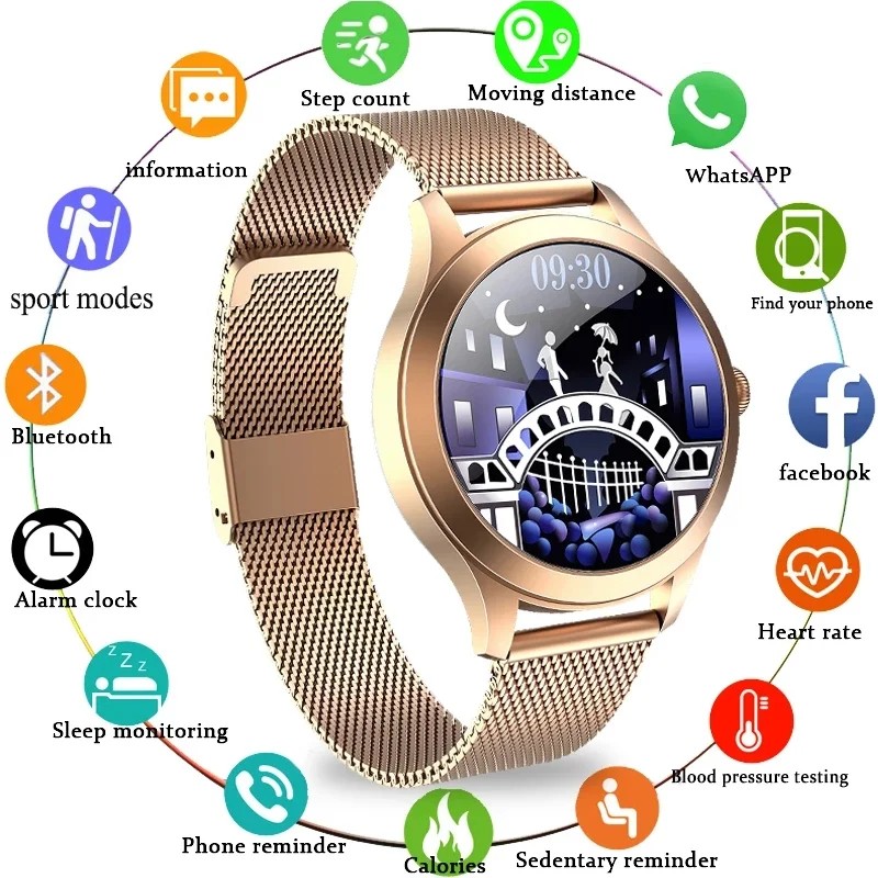 

KW10PRro Fashion Smart Watch Ladies Heart Rate Multifunctional Sport Watch Woman Waterproof Smartwatch Women For Android IOS