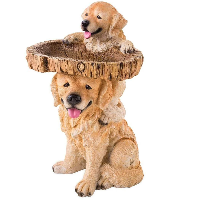 

Полирезиновая ванночка для птиц из енота, антикварная садовая ванночка для птиц для дома, сада, двора, скульптуры животных, орнамент, миниат...