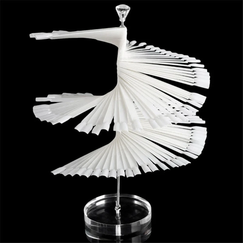 120 шт. накладные ногти Практика Советы палочки Дисплей стенд спираль полка для