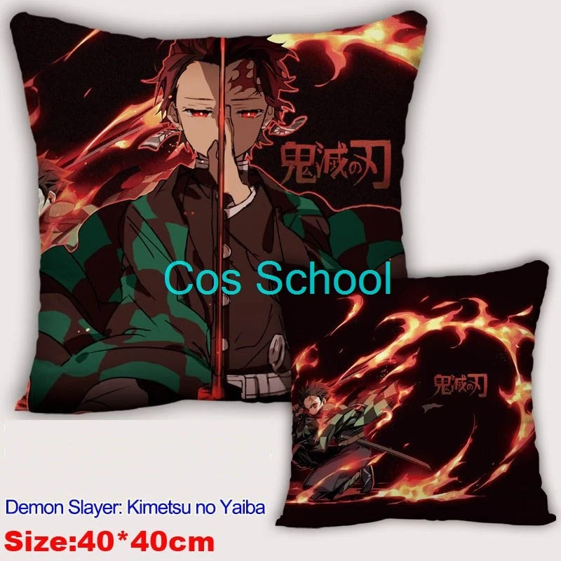 Cos школьная аниме Kamado Tanjirou Nezuko подушки Demon Slayer Kimetsu no Yaiba подушки Agatsuma Zenitsu наволочка+ подушки - Цвет: C