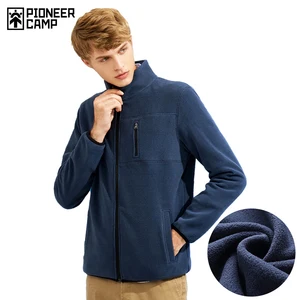 Пионерский лагерь Новое поступление теплое флисовое пальто брендовая мужская одежда Повседневная Твердые Толстое Зимнее пальто мужской качество верхняя одежда ajk702388