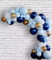 macaron balloon garland arch string kit 151pcsset navy blue white gold confetti wedding birthday baby shower party decoration