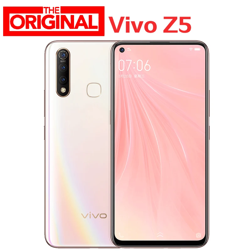Сток Vivo Z5 4G LTE мобильный телефон Snapdragon712 Android 9,0 6,3" 2340x1080 8 Гб ram 128 ГБ rom мобильный телефон с идентификацией лица МП