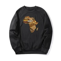 africa map hoodies for women crew neck print letters print tops sweatshirt femmes female cute funny thick cropped and