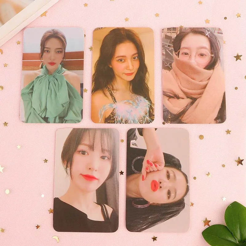 5 шт. красная бархатная открытка KPOP фотооткрытки K pop Yeri JOY SeulGi Wendy LOMO фотоальбом