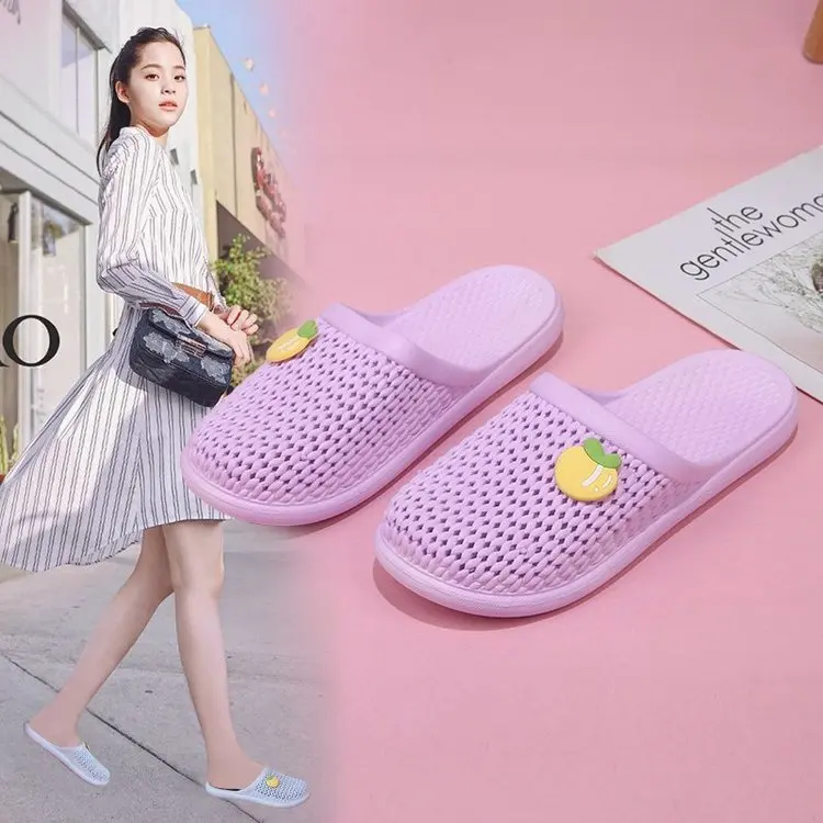

half slippers women wild non-slip breathable beach hole shoes women fashion flat-bottomed casual sandals and slippers women
