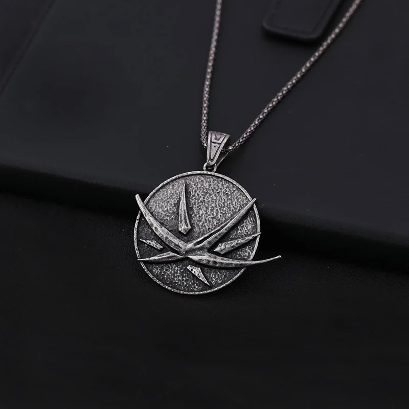 Ожерелье с волчьей головой для мужчин длинная металлическая цепь в стиле ретро панк кулон Бижутерия