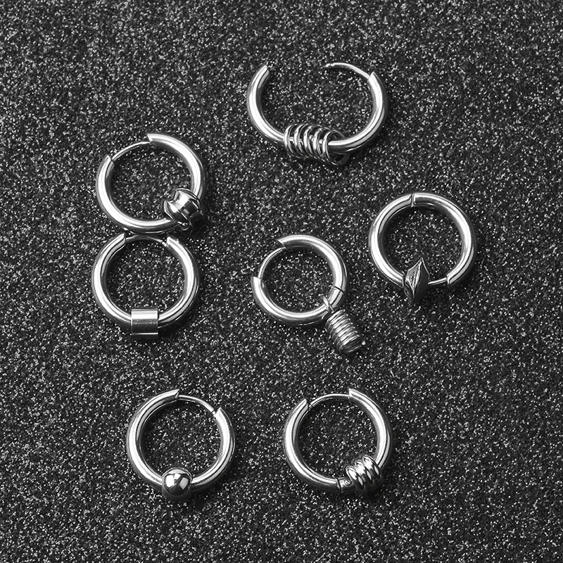 1 шт. серьги кольца из нержавеющей стали для носа губ ушей кольцо мужчин и женщин