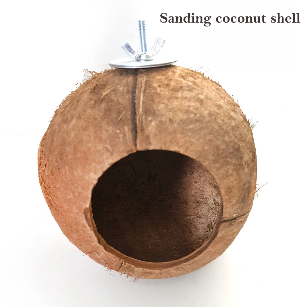 

Parrot Coconut Shell Nest Bird Nest Hamster Squirrel Breeding Nest Cool Nest Coconut Climbing Ladder Parrot Toys