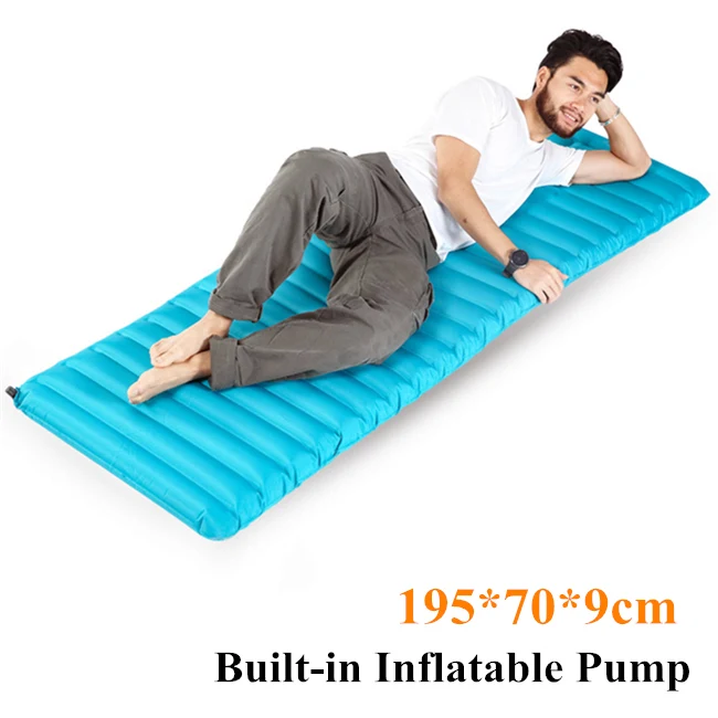 Built-in Pump 2 Надувной Матрас Подушка для палатки воздушные походные коврики Открытый 2 человек Пикник пляжный коврик детский коврик домашний отдых мягкий влагостойкий - Цвет: Built-in Pump 2