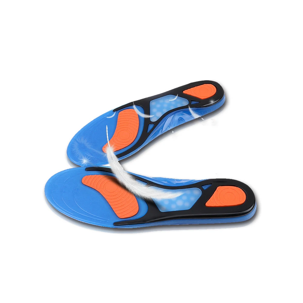 Silicone Sports Running Orthotic Insoles for Men Women High Quality Soft TPE Gel Pad Relieve Foot Pain Insoles With Elasticity